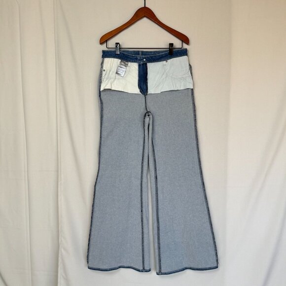 NYDJ Mia Palazzo Jeans: Fairmont Wash LIFTXTUCK High Waist Wide Leg Size 10 - Picture 9 of 15